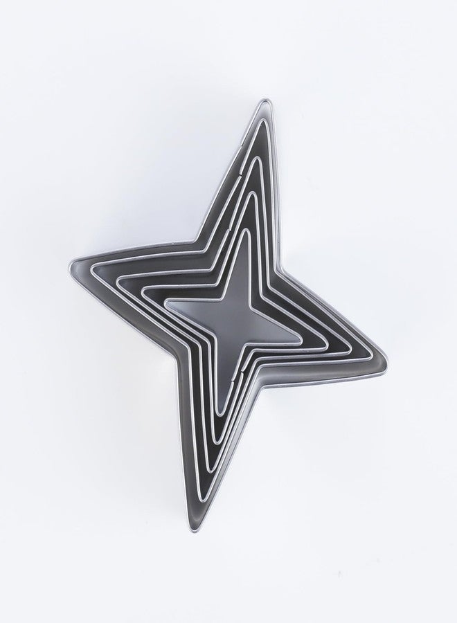 WHTCHSU Star Shape Cookie Cutter Set-5 pcs Stainless Steel Four-pointed Star Biscuit Molds Cake Cookie Cutter Set - Image 3